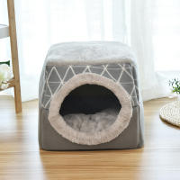 Cama De Gato Y Perro Caliente Suave Para Invierno Tamaño L/XL Color Café/Negro/Cafeína Dual Uso Nido De Descanso Para Pequeños Perros Y Gatos Pupusas Material 100% Algodón - details 13