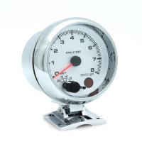 Tacómetro Eléctrico Blanco AD 3.75 Pulgadas 95mm Con Luz De Cambio Interna Para 4 6 8 Cilindros Rueda De Cromo Medidor De RPM 8000 - details 9