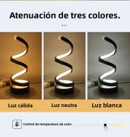 Lámpara De Noche LED Creativa En Forma De Espiral Táctica Con 3 Colores Dimmerable USB Para Decoración De Dormitorio Oficina Escritorio Estilo Moderno - details 3