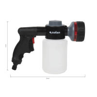 Cofan Pistola de Riego Multifunción con 6 Posiciones y Depósito Dispensador para Jabón de 500 Ml - details 0