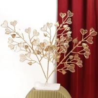 1/3/5Pcs Bouquet De Flores Artificiales Doradas Para Decoración De Hogar Navidad Año Nuevo Fiesta De Cumpleaños DIY Adornos Para Vaso Accesorio De Plantas - details 2