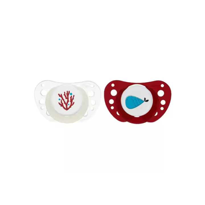 CHICCO CHUPETE PHYSIOFORMA ROJO SILICONA 16-36 M 2 U - 1