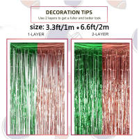 2 Pack Cortinas De Foil Mardi Gras Con Borlas Metálicas Para Decoración De Fiestas De Cumpleaños Boda Y Decoraciones De Fiesta Mardi Gras - details 17