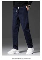 Pantalones Casuales De Corduroy Para Hombre Cintura Elástica Estilo Clásico Moda Comoda Talla Recta Negro Gris Caqui Primavera Otoño - details 15