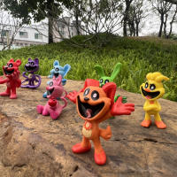 8Pcs/set Figuras De Anime Sonrientes Criaturas PVC 5-7cm Decoración De Pastel Animal Dibujos Animados Juguete Modelo Regalo - details 4