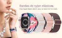 Cinta Elástica De Nylon Con Patrón De Flores Para Apple Watch Compatible Con Tamaños 38mm 40mm 41mm 42mm 44mm 45mm 49mm Para Mujer - details 0