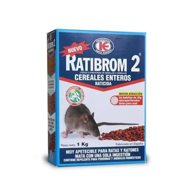 Ratibrom 2 Cereal Raticida Veneno Ratas Impex Europa - 1 Kg - 1