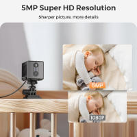 Cámara De Seguridad Wifi Mini Con Tarjeta TF Ultra HD Vigilancia Cámara De Video IP Con Batería De 2800 mAh Intercomunicador De Voz Low Power CCTV Para Interior - details 2