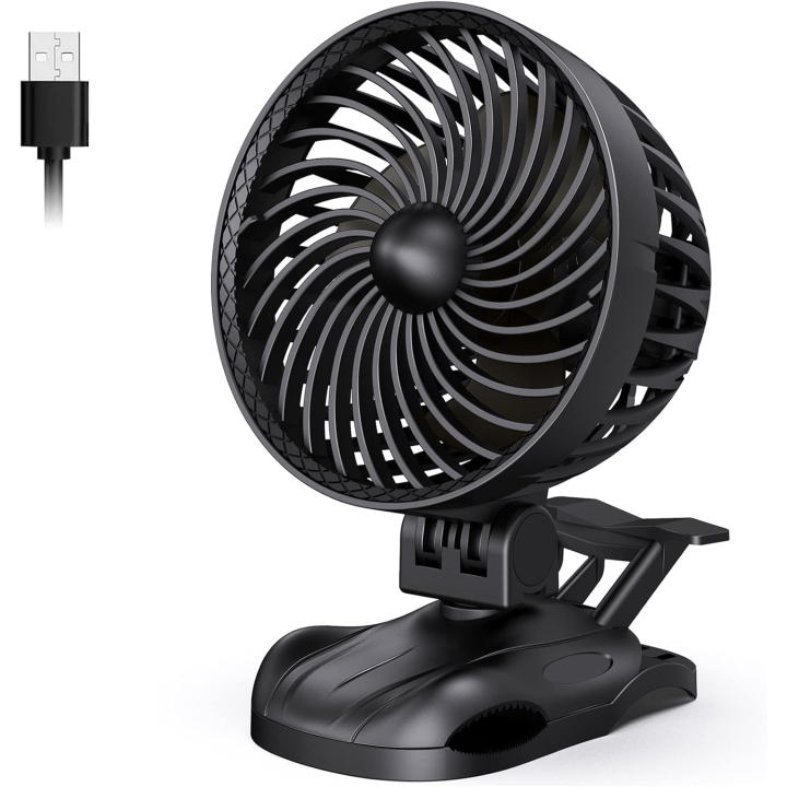 Ventilador de escritorio USB Con Pinza, Mini ventilador de Clip 4 pulgadas 10.6cm, Giratoria e Inclinable Manual… — oferta en Miravia