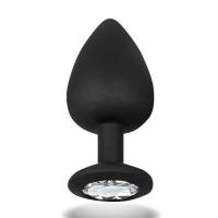 Juguete Anal AFTERDARK  Talla S. Silicona Premium Segura. Punta Redondeada y Base con Joya . 7.5 cm x 2.6 cm - details 1