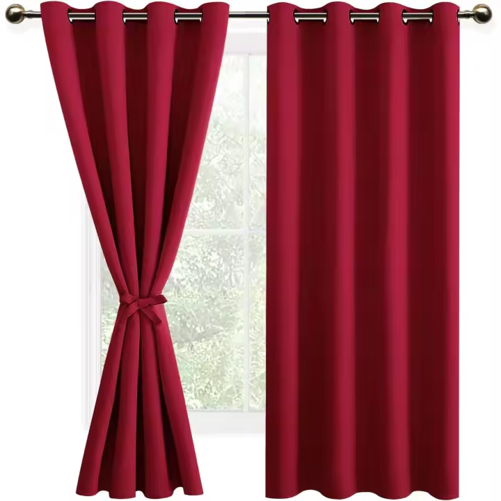 DWCN Cortinas Salon Opacas con Alzapaños Cortinas 2 Piezas Cortinas Opacas Termicas Aislantes Frio y Calor con Ojales, 140x175 CM (Ancho x Alto), Gris - 1