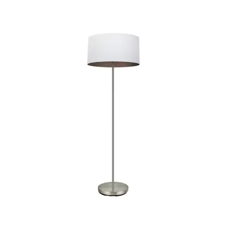 Fabrilamp - Pie Salon Tatiana 1xe27 Niquel/blanco-oxido 162x40x40 Cm - 1