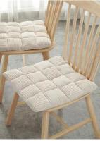 Cojín De Terciopelo Para Silla De Oficina Estilo Rejilla Grueso Cojín Para Silla De Comedor Dormitorio Y Sala De Estar - details 2