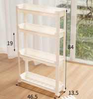 Estante De Almacenamiento Móvil De 3/4 Capas Para Puerta De Baño Espacio Encaje Entre Toilette Y Pared Organizador De Cocina Plástico Tipo De Instalación Sobre El Piso - details 7