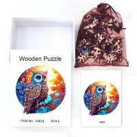 Rompecabezas De Madera En Forma Irregular De Fénix Azul Juego De Interacción Familiar Regalo Personalizado Para Jóvenes Adultos - details 6