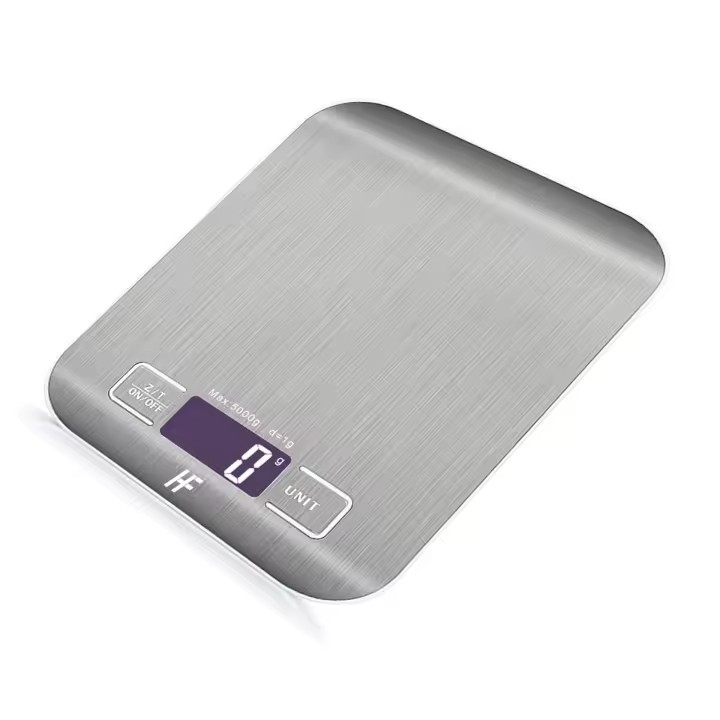 5kg 1G 11lb Escalas de Cocina digitales Escala de Alimentaciones con la plataforma de Maple inoxidable Cocina Electrónica Pantalla LCD retroiluminada para el uso en el hogar y la Oficina - 1