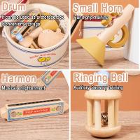 Set De Batería De Madera Para Bebés Juguete Musical Montessori Instrumentos De Percusión Para Niños De 3 a 6 Años - details 13
