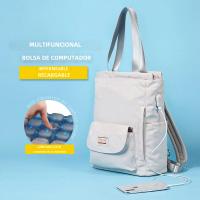 Mochila GRANDE impermeable para ordenador portátil, bolso escolar Unisex, Color sólido, japonés, bla - details 24