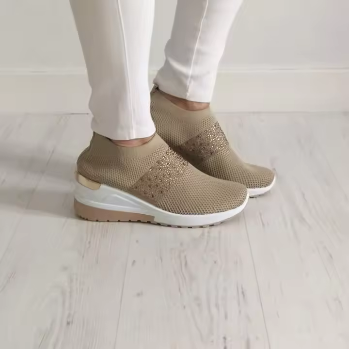 Zapatilla deportiva estilo calcetín con 6cm de cuña Generic Mujer Textil c-angel-s3depor - 1
