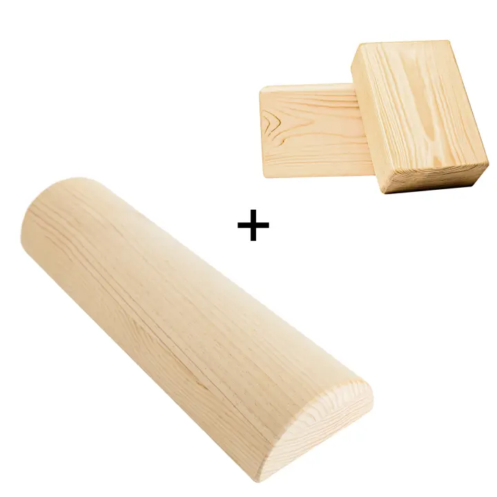 MOST DECO  Tronco propioceptivo de eutonía + Bloques de Madera Maciza para Yoga para actividades como entrenamiento de Suelo Pélvico o Pilates - 1
