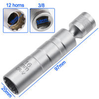 Herramienta De Reparación Universal Para Coches Larga Y Delgada De 14/16mm Destornillador Magnético Para Quitar Encendido Del Motor Con 12 Ángulos - details 4