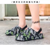Sandalias De Hombre Talla Grande Con Suela Gruesa Antideslizante Para Playa Y Jardín EVA Cómodas Clogs Casuales Color Camuflaje - details 9