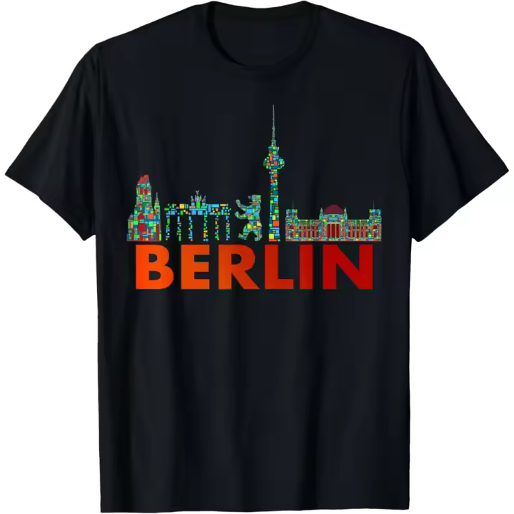 Camiseta de Manga Corta, 100% Algodón, Ropa Unisex para Hombres y Mujeres en 5 Tallas, Camiseta Negra, Cuello redondo con estampado. - 1