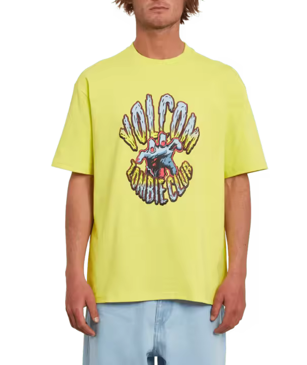 Camiseta Volcom V-zombie Hands Lse Ss Limeade para Hombre - 1