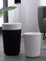 Cesta De Papel Y Basura De Línea Sencilla 1pc Para Dormitorio Sala De Estar Baño Contenedor De Gestión Del Desorden Material De Plástico - details 4