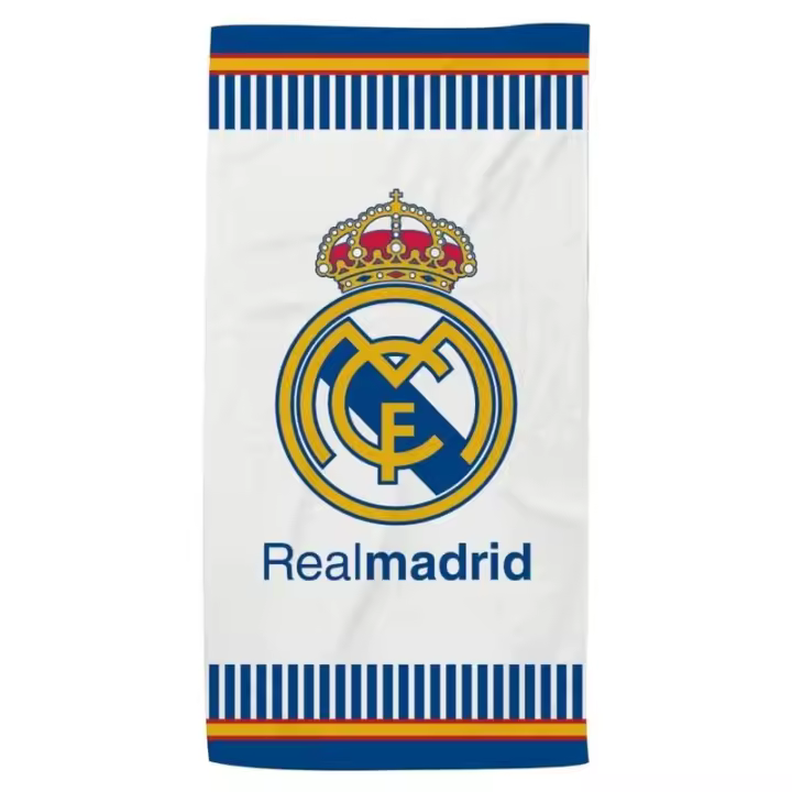 Toalla Real Madrid de Playa y Ducha, Licencia 100% Oficial, 70x140 cm, New Import - Kiglam - 1