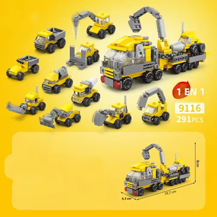 Helicóptero De Rescate 10en1 Vehículo De Ingeniería Con Bloques Compatible Para Niños Juguete Educativo Regalo Para Niñas Y Niños - 1