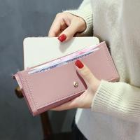 Cartera Larga De PU Para Mujer Con Cierre De Hasp 5 Colores Moda Monedero Bolso Monedero Con Bolsillo Para Teléfono Clutch - details 10