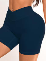 Shorts De Yoga Para Mujer Con Cintura Cruzada V 3.5 Shorts De Entrenamiento Fitness Deportivos Sin Bolsillos Regular Nylon Spandex - details 26