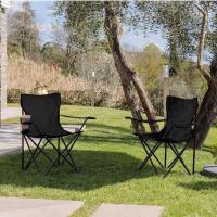 Conjunto de 2 Sillas Plegables para Camping y Playa con Reposabrazos y Portavasos - Resistente y Cómoda - 50x50x80cm - details 1