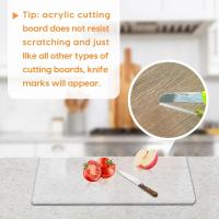 Tablas De Corte De Acrílico Para Cocina Translúcidas Con Borde Antideslizante Para Charcutería Y Accesorios De Cocina - details 5