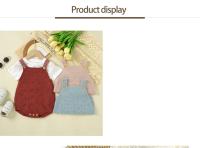 Set de Monos para Niña recién nacida de 0 a 18 meses, mono tejido sin Mangas con neumáticos Rosas, sombreros, Ropa, traje de Invierno - details 7