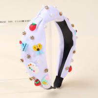 1pc Cinta Para El Cabello De Niñas Con Perlas Y Diamantes Decoración De Lápiz De Dibujo Moda De La Temporada De Regreso a La Escuela Para Adolescentes - details 2