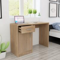 vidaXL Escritorio con cajón y armario 100x40x73 cm en color Roble/Roble ahumado/Gris hormigón y más | estructura resistente ideal para salón dormitorio o estudio - details 0