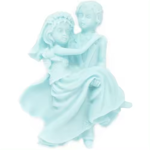 Molde Pareja de Novios | Gran Velada: Crea Jabones Románticos Personalizados Fácilmente en Casa | Silicona Antiadherente y Flexible - 1