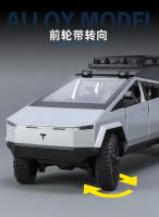 Modelo De Coche De Aleación Tesla Cybertruck 1:24 Con Sonido Y Luz Vehículo De Juguete Para Niños Coleccionable Regalo De Cumpleaños - details 7