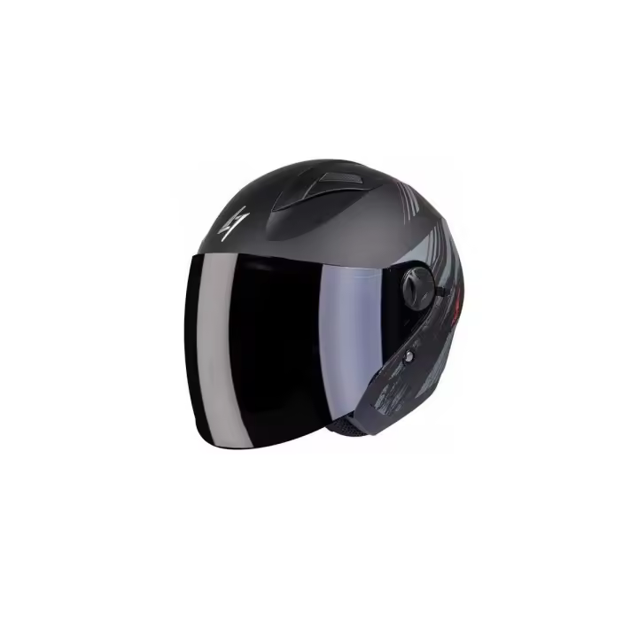 Casco Jet Stormer Recon Matt Grey Red - 1