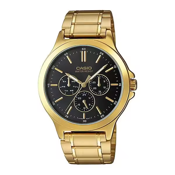 Casio MTP-V300G-1A Reloj Clásico de Pulsera – Multifunción, Diseño Elegante Dorado, Resistente al Agua, Movimiento de Cuarzo Preciso - 1