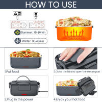 Fiambrera Eléctrica Calentable Coche+Hogar 220V 2L  100W Fiambrera Portátil de Acero Inoxidable Bento Lunchbox Contenedor de Comida Bento Box - details 5