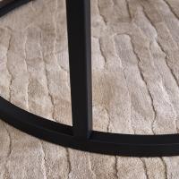 Set de 2 Mesas de Centro Nido, Mesa Redonda con Tablero Blanco Efecto Mármol y Patas Metálicas Negras, 80 cm + 60 cm - details 1