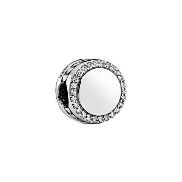 Charm Pandora Botón Brillante para Grabar - 1