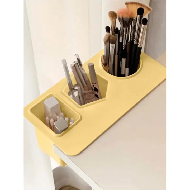 Organizador de Maquillaje y Cosméticos Negro Triple Gran Capacidad con Acceso Rápido – Estuche Profesional - 1