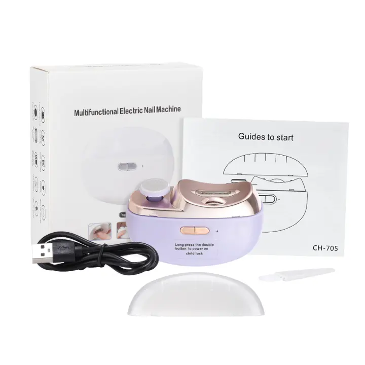Cortauñas Eléctrico Automático Para Niños Y Adultos Mini Herramienta De Manicura USB Recargable Pulidora De Uñas Trimmer - 1
