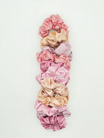 Cinturones Elásticos De Satén Rosa Sólido Para El Cabello Grandes Y Densos Con Alta Elasticidad Adecuados Para Todas Las Estaciones Para Mujeres Accesorio De Moda - details 3