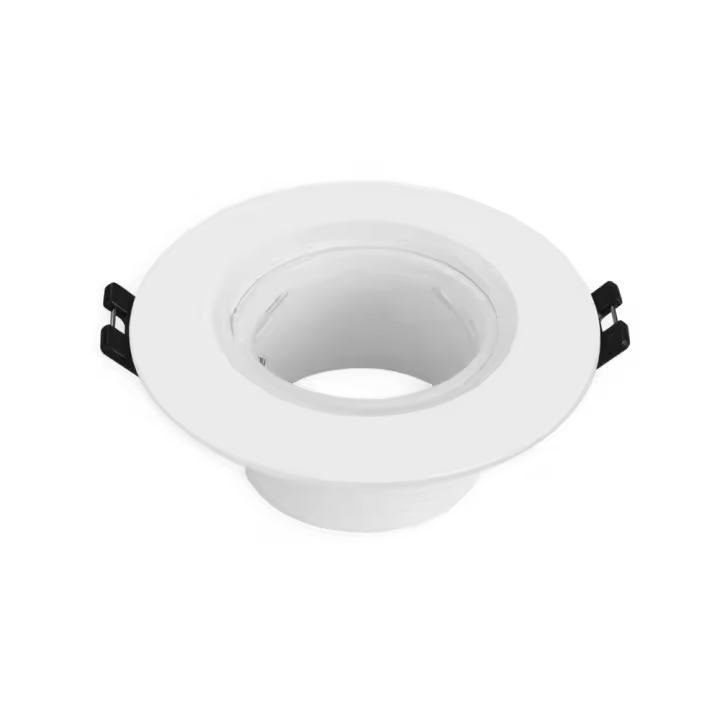 Aro Fijo GU10 Redondo Blanco Matel - Kit Aro Empotrable para Luces Empotrables - 1