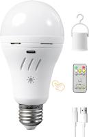 Bombilla LED Recargable USB Con Control Remoto 3 Temperaturas De Color Ajustables Luz Sin Cable Con Timer Para Pared - details 0
